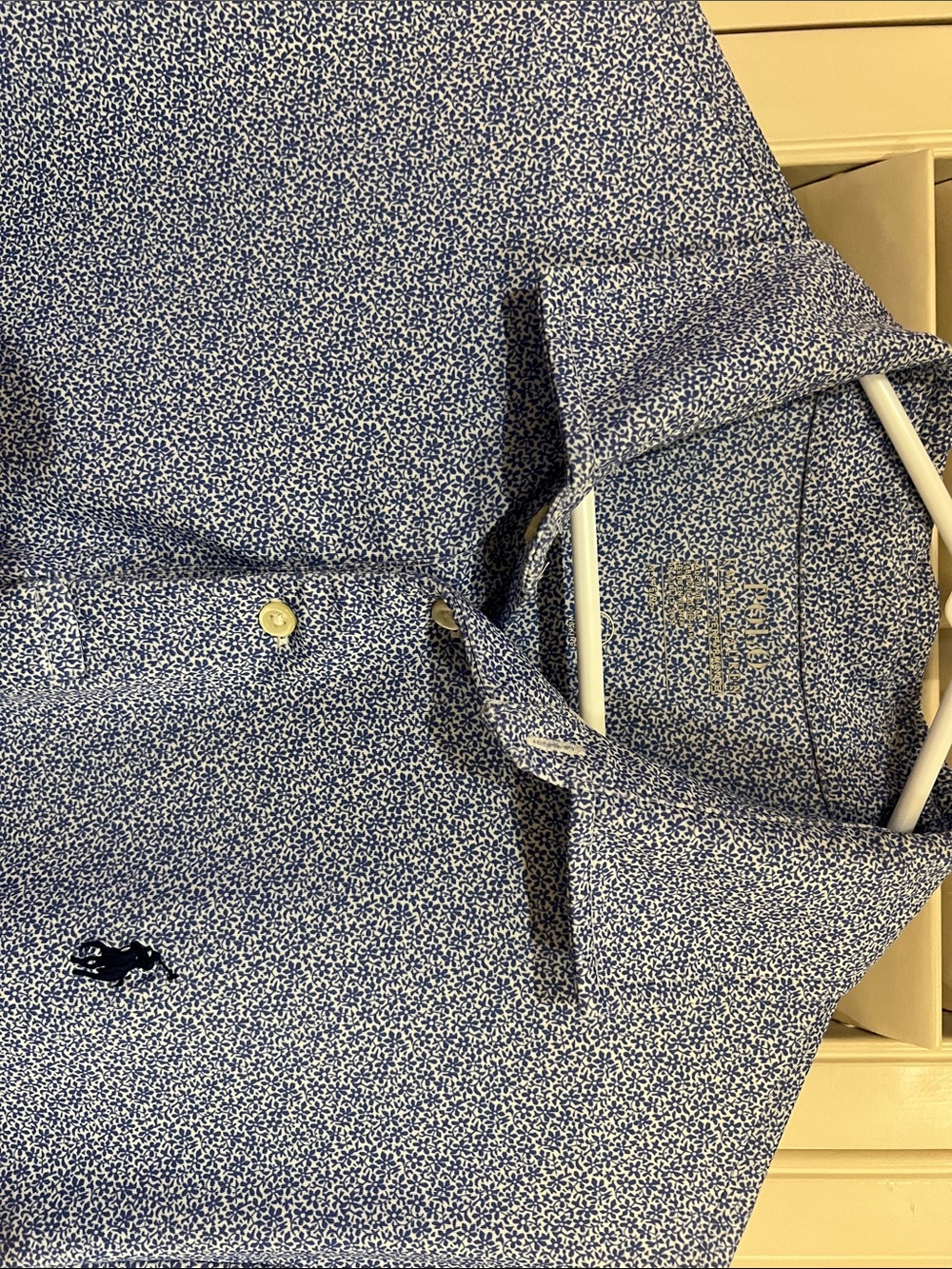 Polo By Ralph Lauren Blue Microprint Polo Shirt - image 2